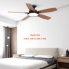 TALOYA Ceiling Fans with Lights and Remote, 46 Inch Low