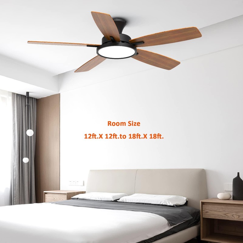 TALOYA Ceiling Fans with Lights and Remote, 46 Inch Low