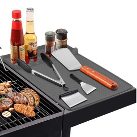 Silicone Griddle Tools Mat for Blackstone,16 * 11.5 Inch Silicone Mat with Drip Pad,Side Shelf Grill Mats for Outdoor Grill,Kitchen, Cooking & Countertop, Griddle Accessories