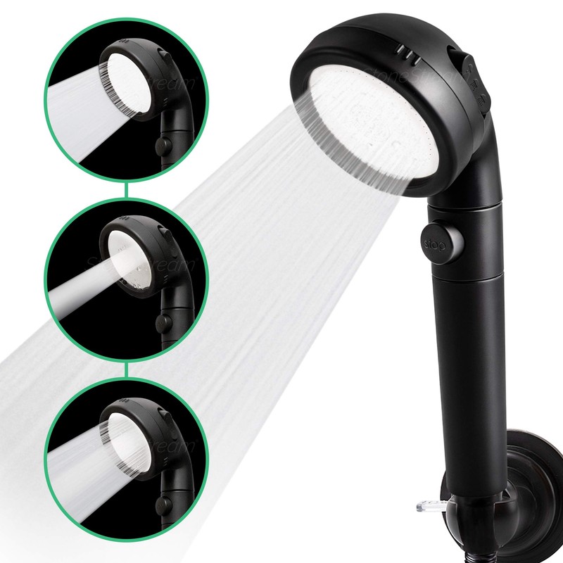 Original StoneStream® EcoPower Shower Head System — Spa Like Ionic