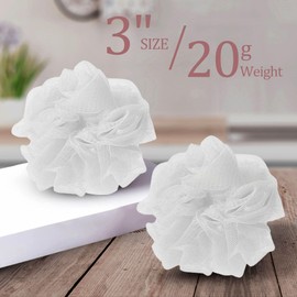 Loofah Lord 24 White Bath or Shower Sponge Loofahs Pouf Mesh Wholesale Bulk Lot