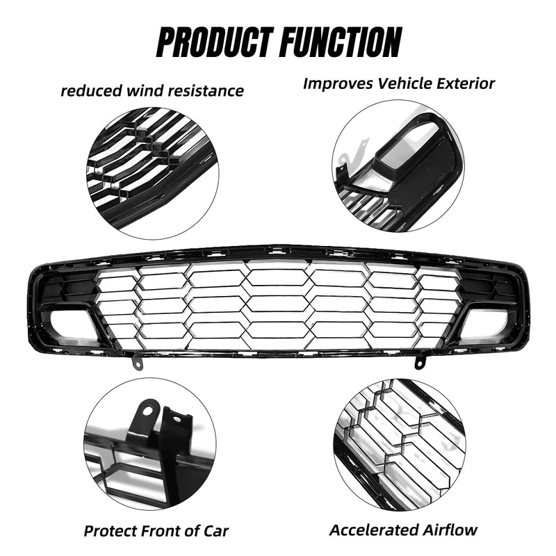 TMNIFLEG Front Grill Grille Compatible with Corvette C7 2014 2015