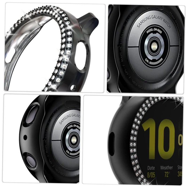 jojofuny Watch Protective Case Diamond Plating Full Coverage Frame Screen