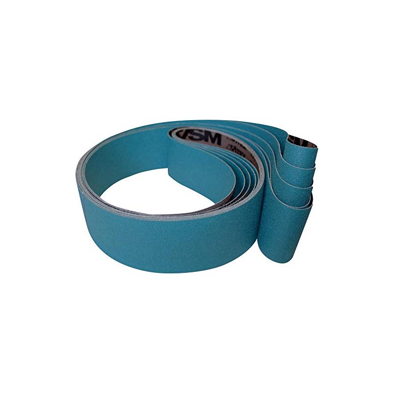 VSM 712780 Zirconia-Corundum Grit 80 Abrasive Belt, Blue, 50x1000mm