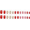 Christmas Press on Nails Short Almond OFDNE Fake Nails False
