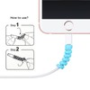 Jetec 24 Pcs Charger Cable Protector,Silicone Flexible Cable Saver,Spiral USB