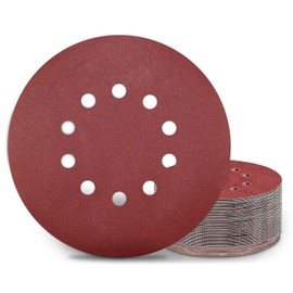 Disco de lija de 9 pulgadas, 10 agujeros, grano 240, papel de lija para paneles de yeso, 30 unidades para palomitas de maíz