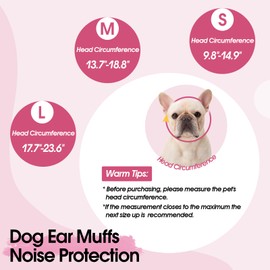 Dog Calming Hoodie, Dog Ear Muffs Noise Protection & Anxiety Relief, No Shake Ear Wraps for Dogs Quiet Ears Cover Headband for Fireworks Grooming Swimming Bathing Force Drying