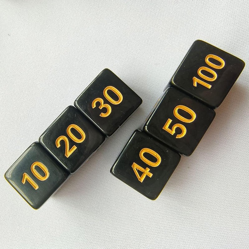 QUANTALY Damage Counter 20-Piece 6-Sided Dice Damage Counter Dice Counter