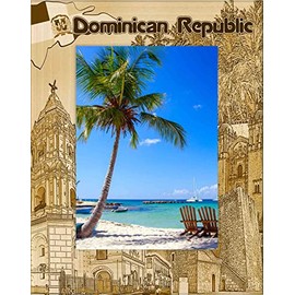 Saddle Mountain Souvenir Dominican Republic Laser Engraved Wood Picture Frame Portrait (5 x 7)