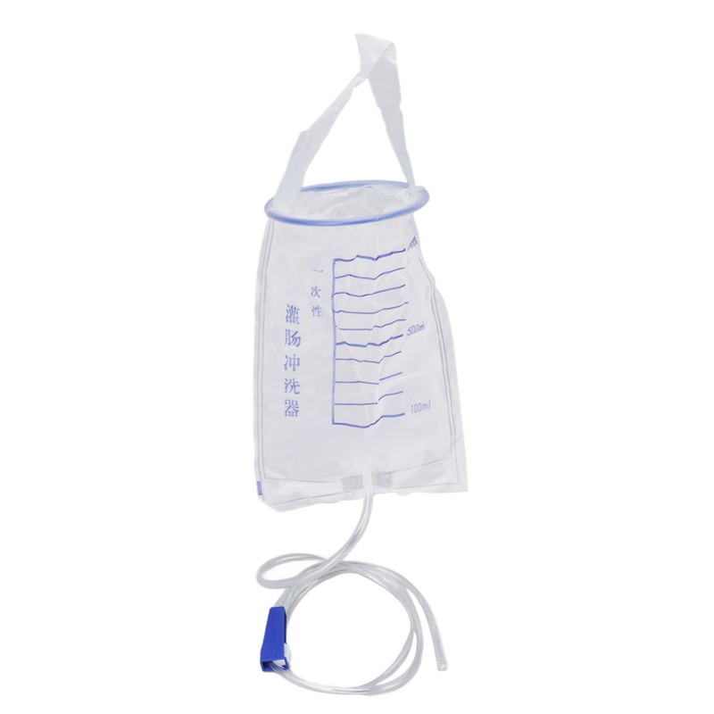 10PCS Enema Bag Set 1000ML Silicone Reusable Hangable Enema Cleaner