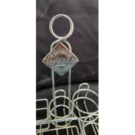 Tabasco (5) Tabasco Pepper Sauce Chrome Wire Condiment Holder 6 Bottle Caddy  Restaurant