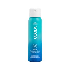 COOLA Organic Sunscreen SPF 50 Sunblock Spray, Dermatologist Tested Skin Care for Daily Protection, Vegan and Gluten Free, Fragrance Free, 2 Fl Oz
