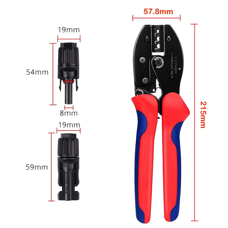 TRAMILY Solar Crimping Tool Kit for Cable Connectors for 2.5/4.0/6.0