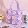 ORIGACH DIY Crochet Flower Granny Square Tote Bag Kit for