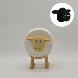 FLINBIUS Sheep Toilet Roll Holder - 3D Printed Free Standing Brown Sheep Tissue Paper Storage Stand with Hilarious Design - Cute Bathroom Decor - Set of 1