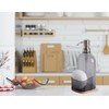 Clasin Home Kitchen Soap Dispenser with Sponge Holder, Refillable Acrylic