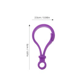 LALAFINA 100 clips de plástico para llavero, ganchos de cordón a presión, cierres versátiles de garra de langosta para llaves, juguetes, manualidades hechas a mano