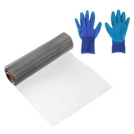 uxcell 14 Mesh 79" x 10" Woven Wire Mesh, 304 Stainless Steel Air Vent Filter Screen with Gloves, Window Screen Mesh for DIY Projects Vents Cover Filtration Animals Fence