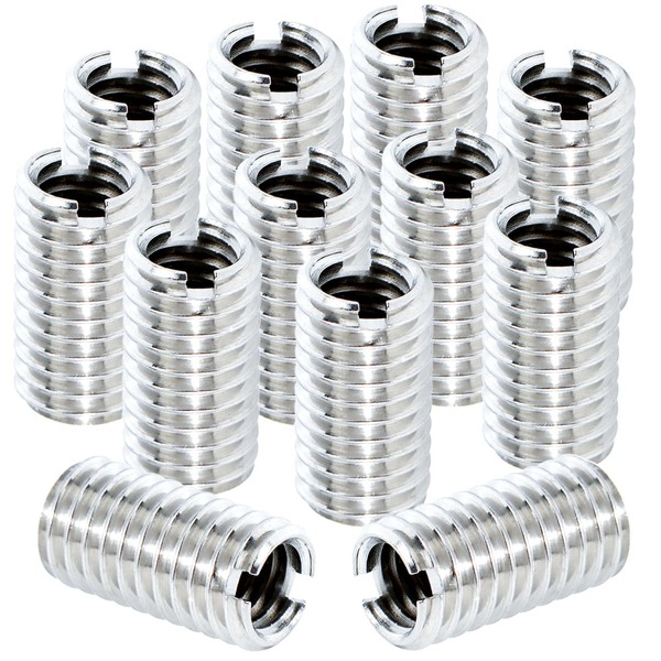Pack of 12 Threaded Insert, 15 mm M8 to M6