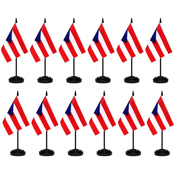 12 Pack Puerto Rico Desk Flags Set Puerto Rican Small