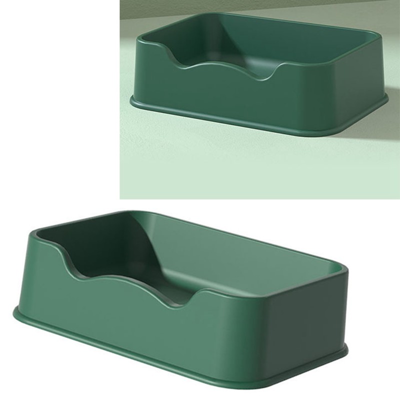 Cat Litter Pan Square Large Capacity Cat Litter Basin Spatter