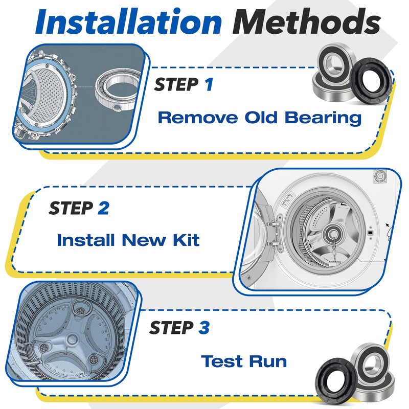Upgrade MDS62058301, 4280EN4001G, 4280EN4001F Washer Tub Bearing Seal Kit Replacement