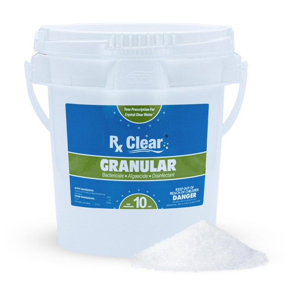 Rx Clear 10 lbs Granular Pool Chlorine | Use As