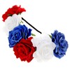 Womens Hawaiian Stretch Rose Flower Headband Floral Crown for Garland
