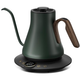 Electric Kettles, INTASTING Gooseneck Electric Kettle, ±1℉ Temperature Control, Stainless Steel Inner, Quick Heating, for Pour Over Coffee, Brew Tea, Boil Hot Water, 0.9L (Forest Green)