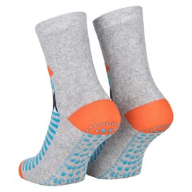 Piarini 2 Pairs Children's Stopper Socks ABS Socks – Non-Slip Socks with Cotton Knobs – Boys Girls Curly - 27-30