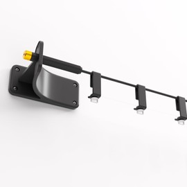 FS KEEWO Black Curtain Rod for Windows, 10 to 110 Inches Curtain Track Set Wall Mount, Home Decor Cuttable Shade Wire Easy Install Adjustable Window Treament