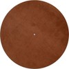 Genuine Leather Turntable Platter Mat - Marbled Brown
