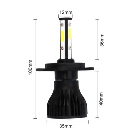 SHENKENUO H4 9003 LED Headlight Bulbs Car & Truck Parts High&Low Dual Beam Kit 6000K White