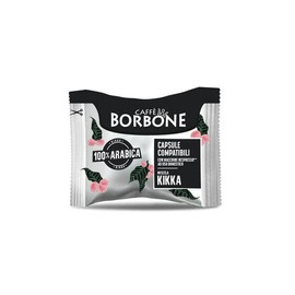 Caffe Borbone Nespresso Compatible Coffee Pods, Kikka 100% Arabica, Freshly Roasted and Packaged in Italy - 50 Individually Wrapped Coffee Pods - NOT Compatible with Vertuo