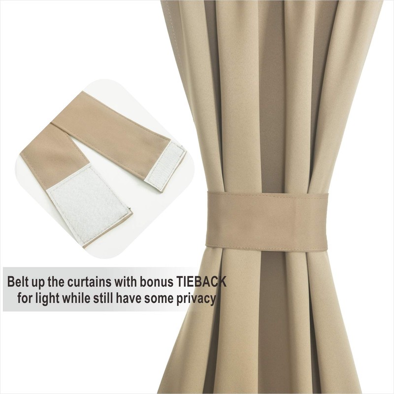 Aquazolax Door Curtain 40 Inch Length - Room Darkening Black