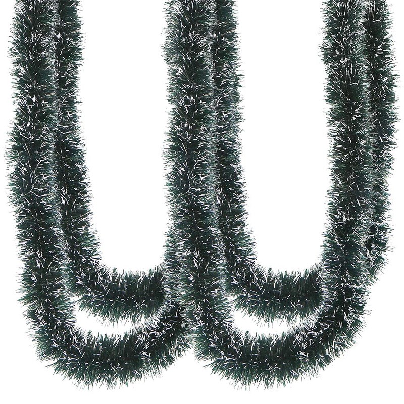 CCINEE Artificial Christmas Garland with Snow for Mantle Stairs Fireplace