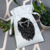 Azeeda 15cm 'Cute Hedgehog' Satin Drawstring Bag/Pouch (SB00015106)