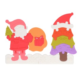 Christmas Jigsaw Puzzle Silicone Learning Educational Christmas Tree Puzzle Toy for Kids Children