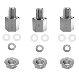 NICEDACK Bicycle Axle Adapter for M10 x 1.0 Full Axle, 3/8 Inch x26 Full Axle, M5 Quick Release, Universal Bicycle Trailer Clutch Adapter