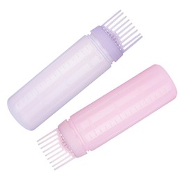 Healeved 2pcs Hair Dye Applicator Bottle: Hair Dye Squeeze Bottle With Comb Applicator - Coloring Supplies For Dyeing Oiling And Shampoo Application