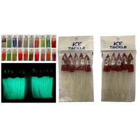 10 individual sea fishing lures, muppets, 12cm skirts, glow in the dark, luminous. 20 styles avaliable. (1)