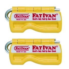 The Original Fat Ivan Fold Up Doorstop Wedge with Magnet Yellow (Pack of 2)