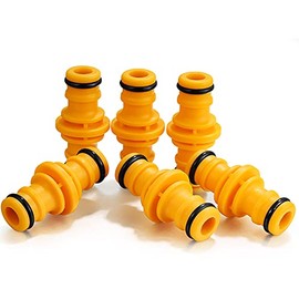 6 Pcs Double Male Hose Connectors, Double Male Hose End Connector Hose Pipe Connectors for Garden Hose Tap