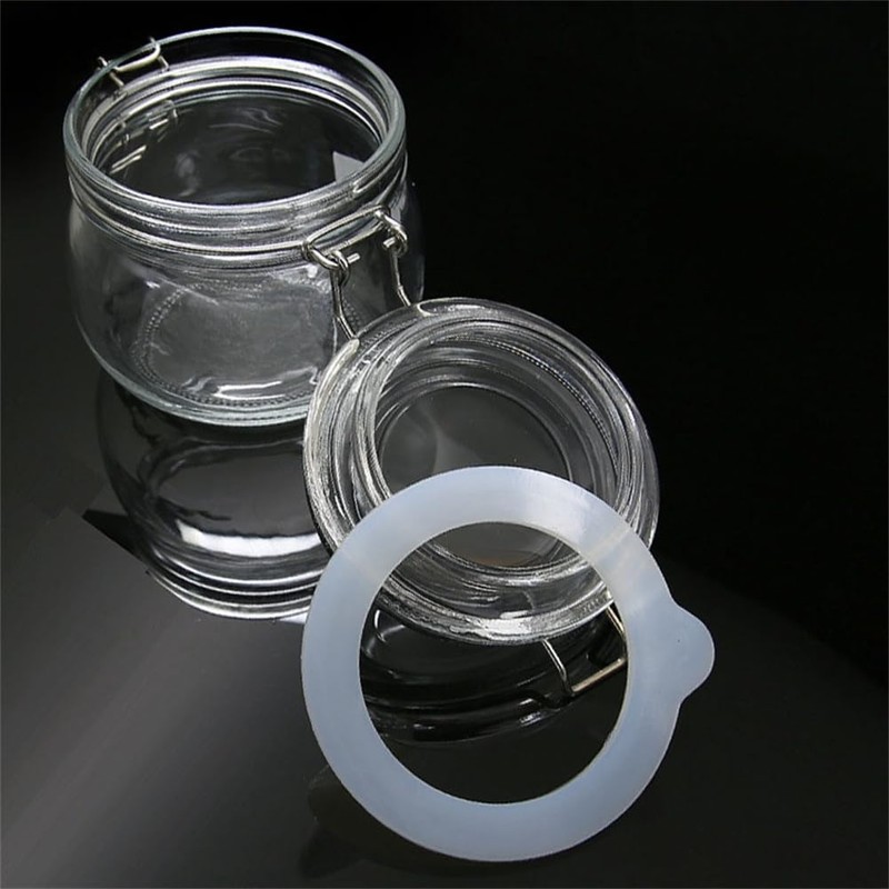 12 Pieces Rubber Seals Rings for Glass Jars, Airtight Silicone