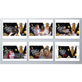 YYNXSY Happy Father's Day Photography Backdrop Black Tuxedo Black Suit Blue Stripes Tie White Shirts Father's Day Background Dad Grandpa Birthday Party Decoration Photo Studio Prop10X10FT YY-9504