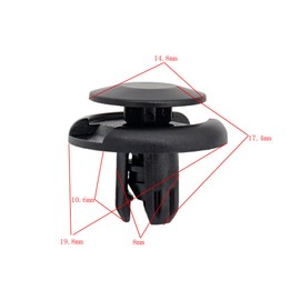 20 Pcs Super Front Fender Inner Liners Fender Well Front Wheel Well Retainer Clips Plastic Body Rivets for Honda Accord Civic Acura, Replacement for The Part# 91512-SX0-003