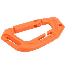 Demeras Climbing Carabiner Tactical Carabiner Clip 10PCS High Strength D-Ring Plastic Hook Keychain Hook Buckle for Outdoor Climbing(Orange)