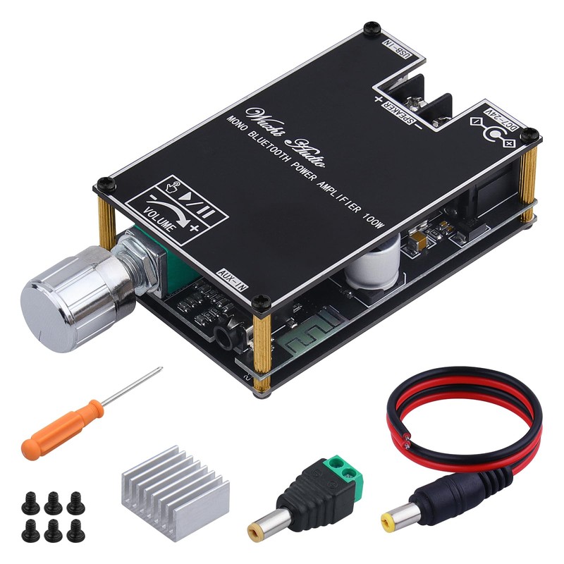 HiFi Amplifier with Bluetooth 5.1, ZK-1001B Audio Amplifier Card 100W