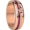 BERING Female Ring Size 7 Rose Gold Shiny 526-ANNIV20RP, Gemstone